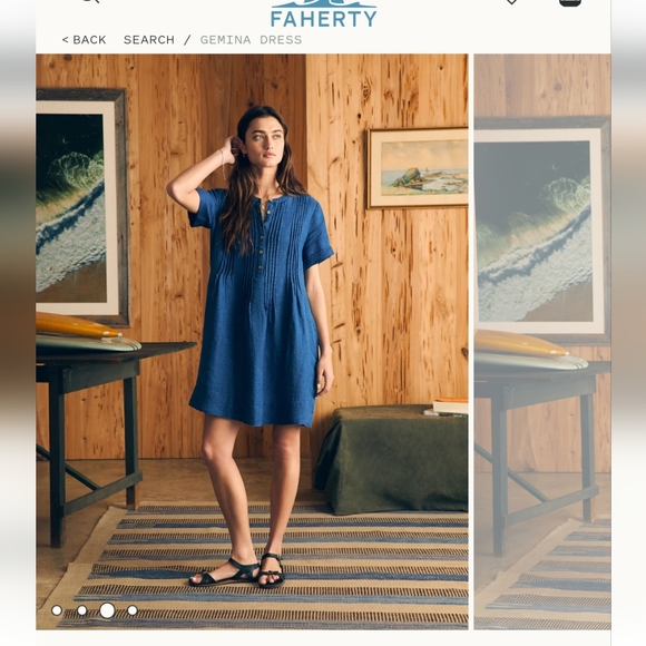 FAHERTY Linen dress size S - Picture 4 of 11